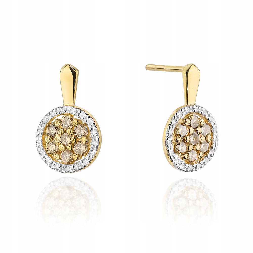 

Złote Kolczyki 585 Brylanty 0,17 ct - Klasyczne