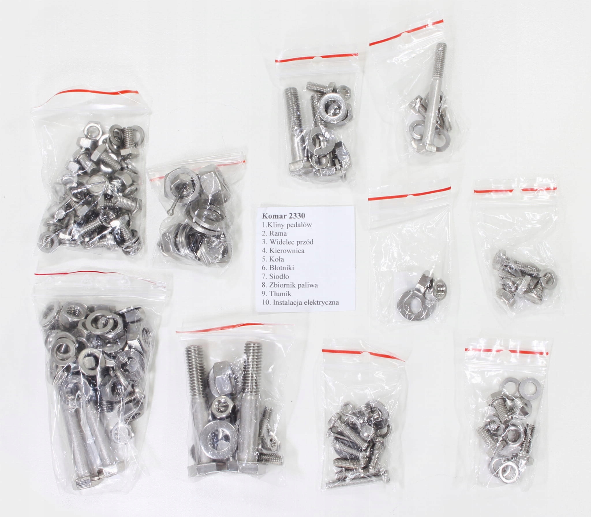 ROY14234 - МОСКИТНЫЕ БОЛТЫ 2330 КОМПЛЕКТ ДЛЯ ВСЕГО ДВИГАТЕЛЯ ИЗ НЕРЖАВЕЮЩЕЙ СТАЛИ TI