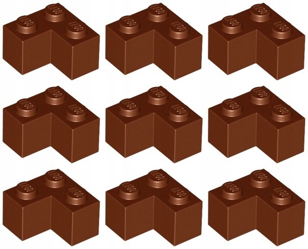 

Lego 2357 Narożny 2x2 brązowy Nowy (10g) 9 szt.