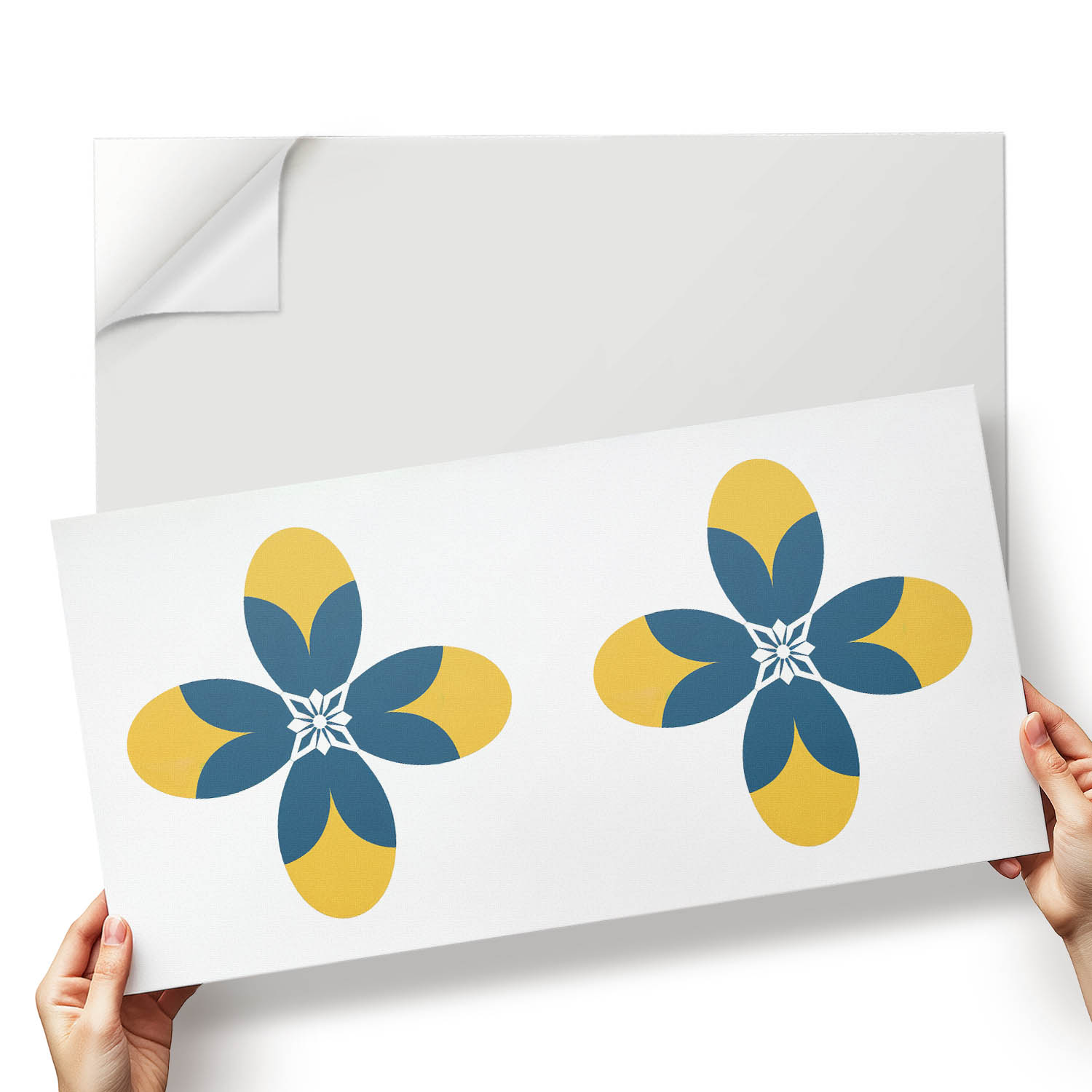 Vinylové dlaždice Samolepící Symetrie v květinových tvarech 6x60x30 cm