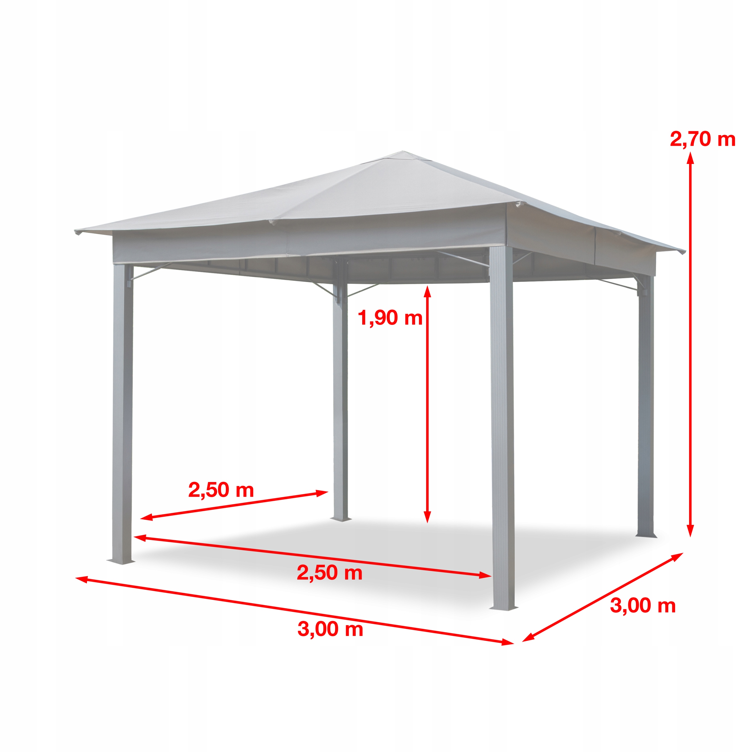 Pawilon ogrodowy 3x3 m Premium brązowy Producent inna