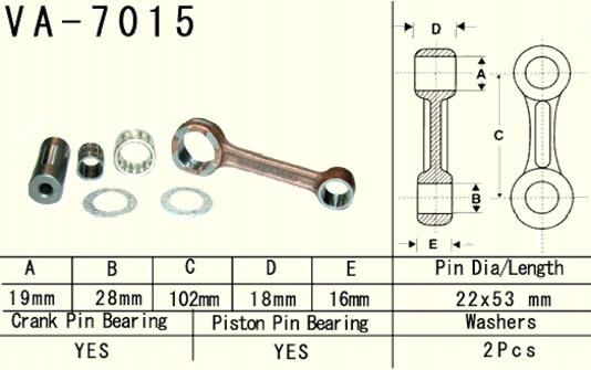 Korbowód Vesrah Suzuki RM 125 (99-03) Producent 3RG