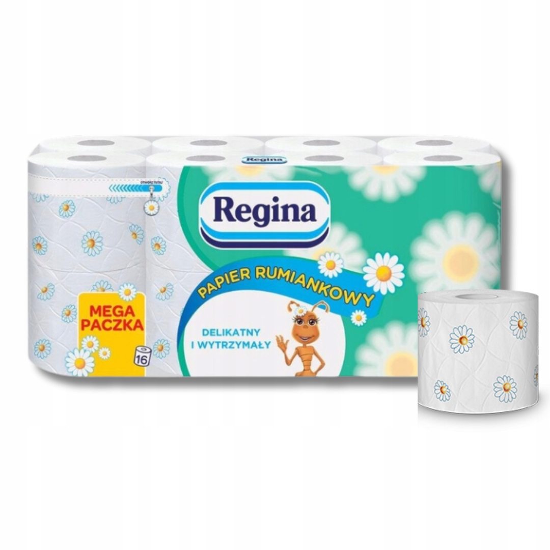 REGINA Papier Toaletowy Rumiankowy Mega PAKA 16 ROLEK x 2 Opakowania EAN (GTIN) 8004260471534