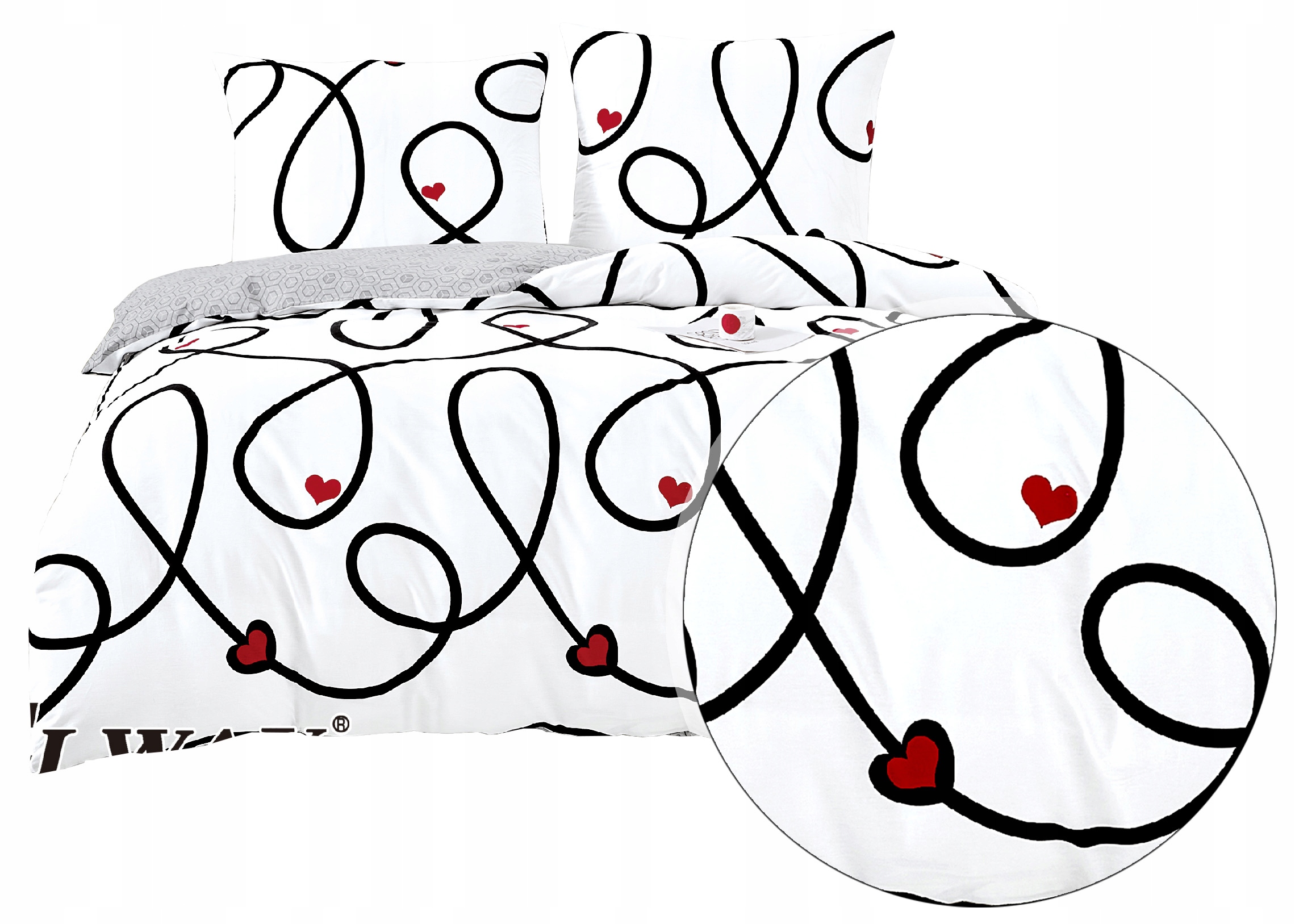 Komplet Pościeli Satynowej Elway 200x220 100% Bawełna Satynowa Nowe