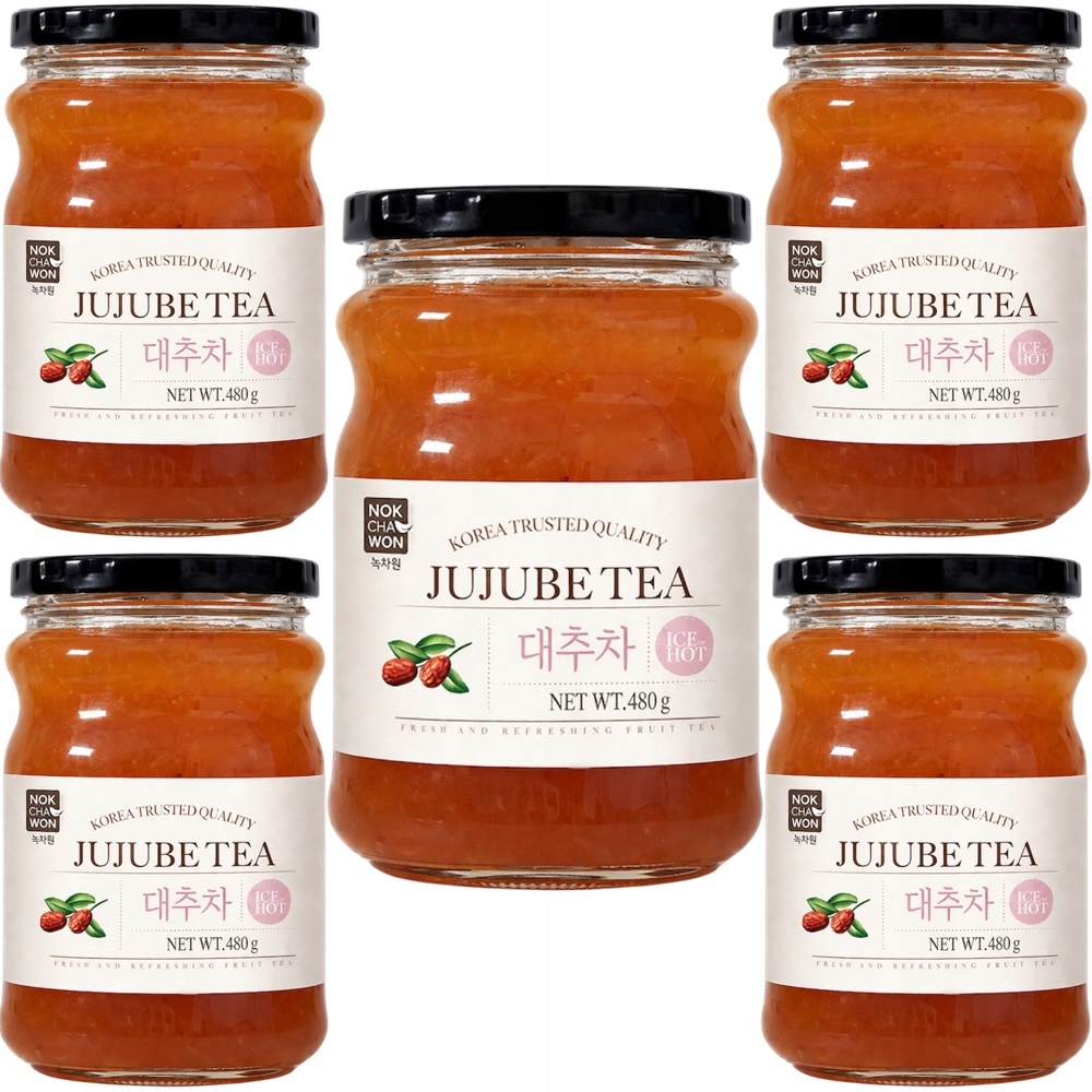 5 x Herbata Koreańska Owoce Jujube Orzeźwia Ice And Hot Tea 480g Nokchawon