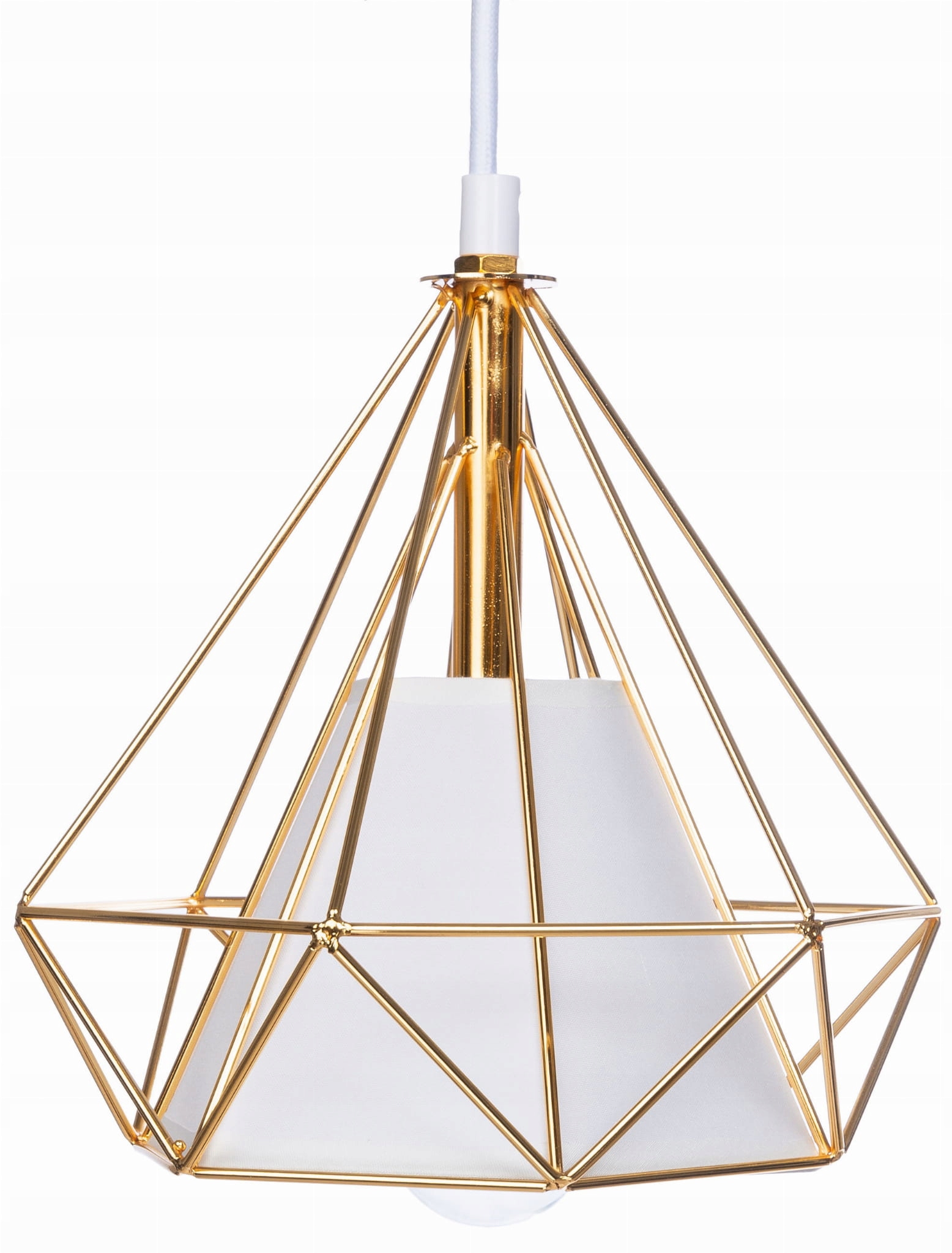 Závěsná drátěná lampa Loft Geo S Zlatá