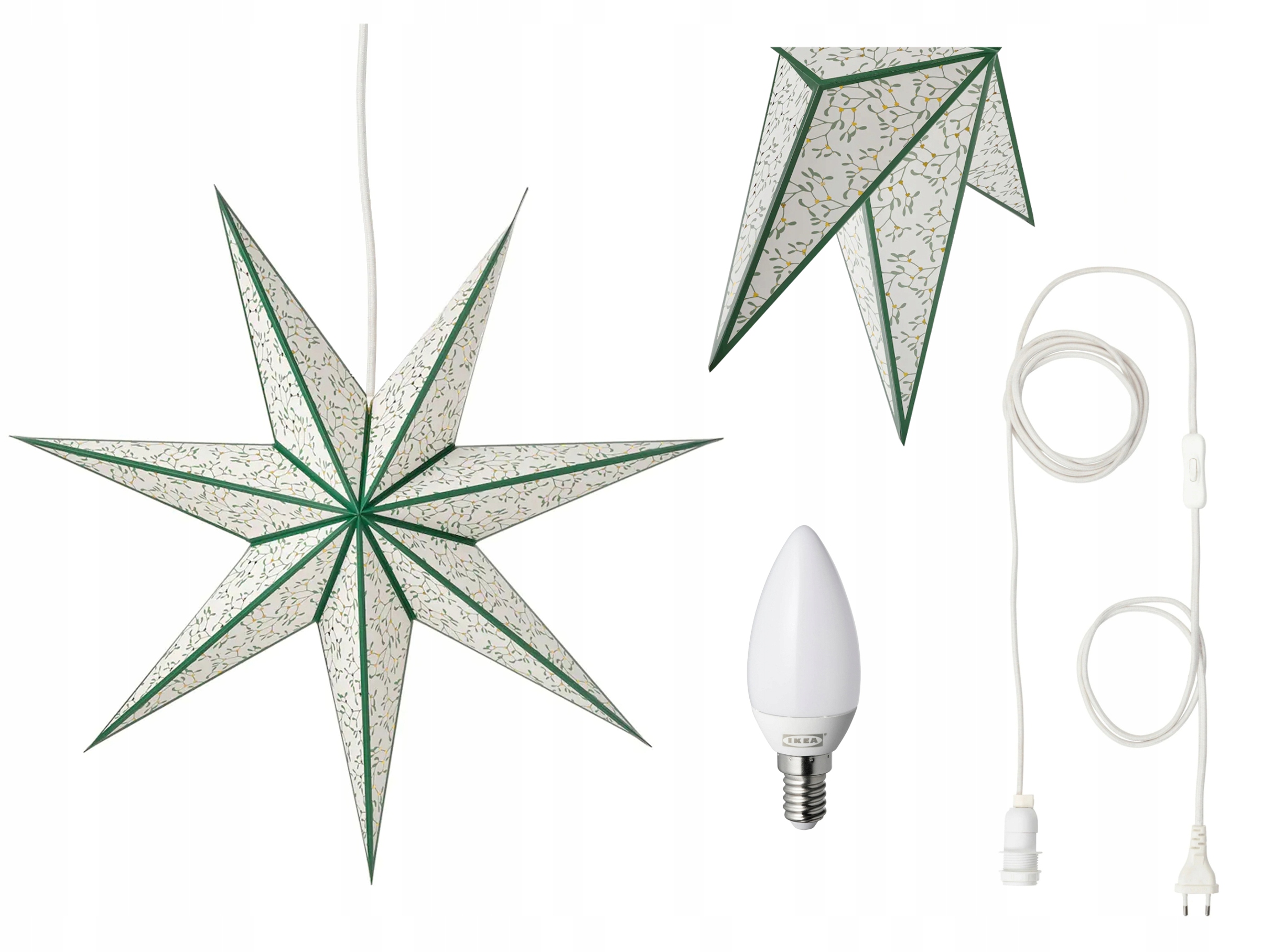 

Ikea Strala lampa wisząca żarówka gwiazda