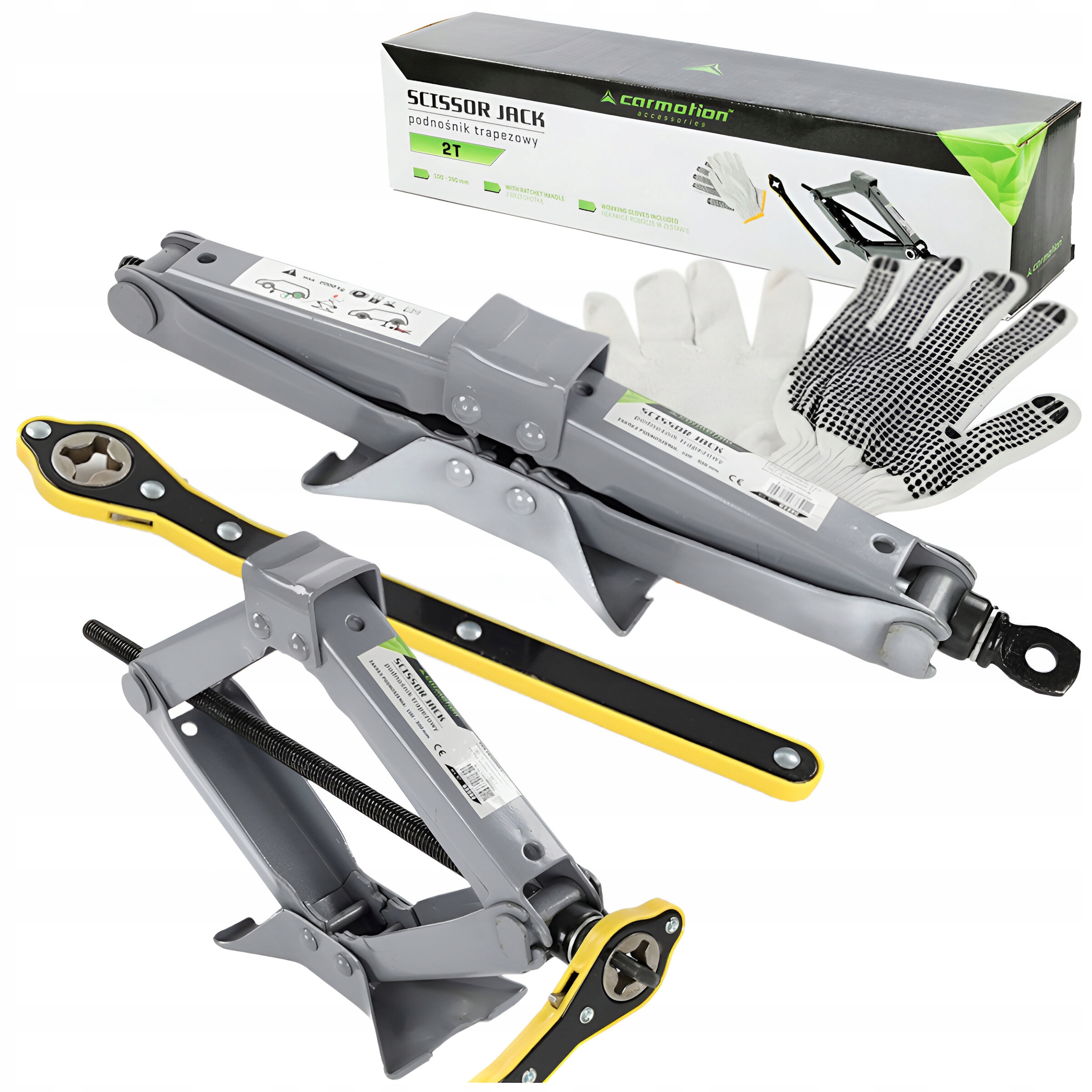 Automobilový Hever Nůžkový S Klíčem A Ráčnou 2T