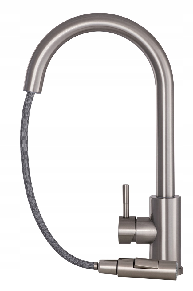 Kuchynská Batéria S Výsuvným Výtokom, Chróm, Oceľový Kohútik Snake Slim