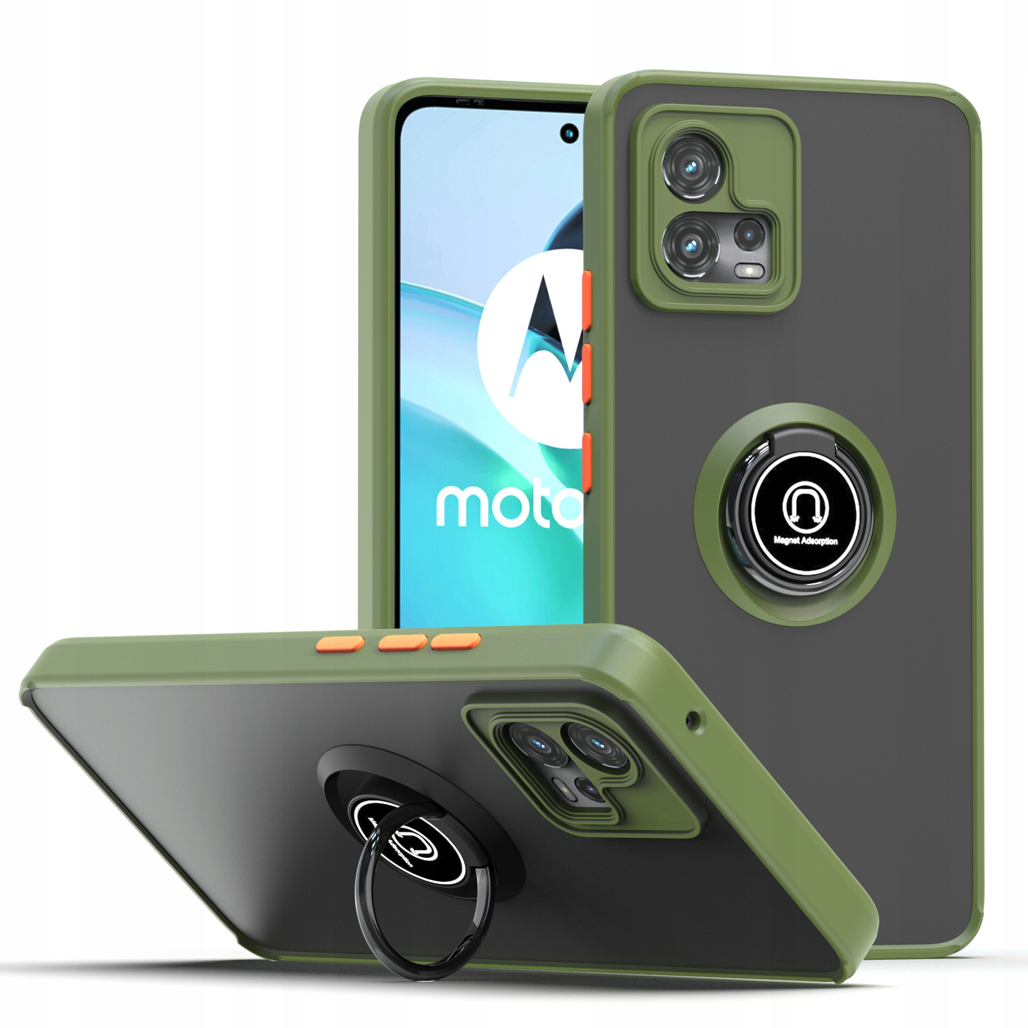 

Obudowa Ring Etui Pancerne do Motorola Moto G72