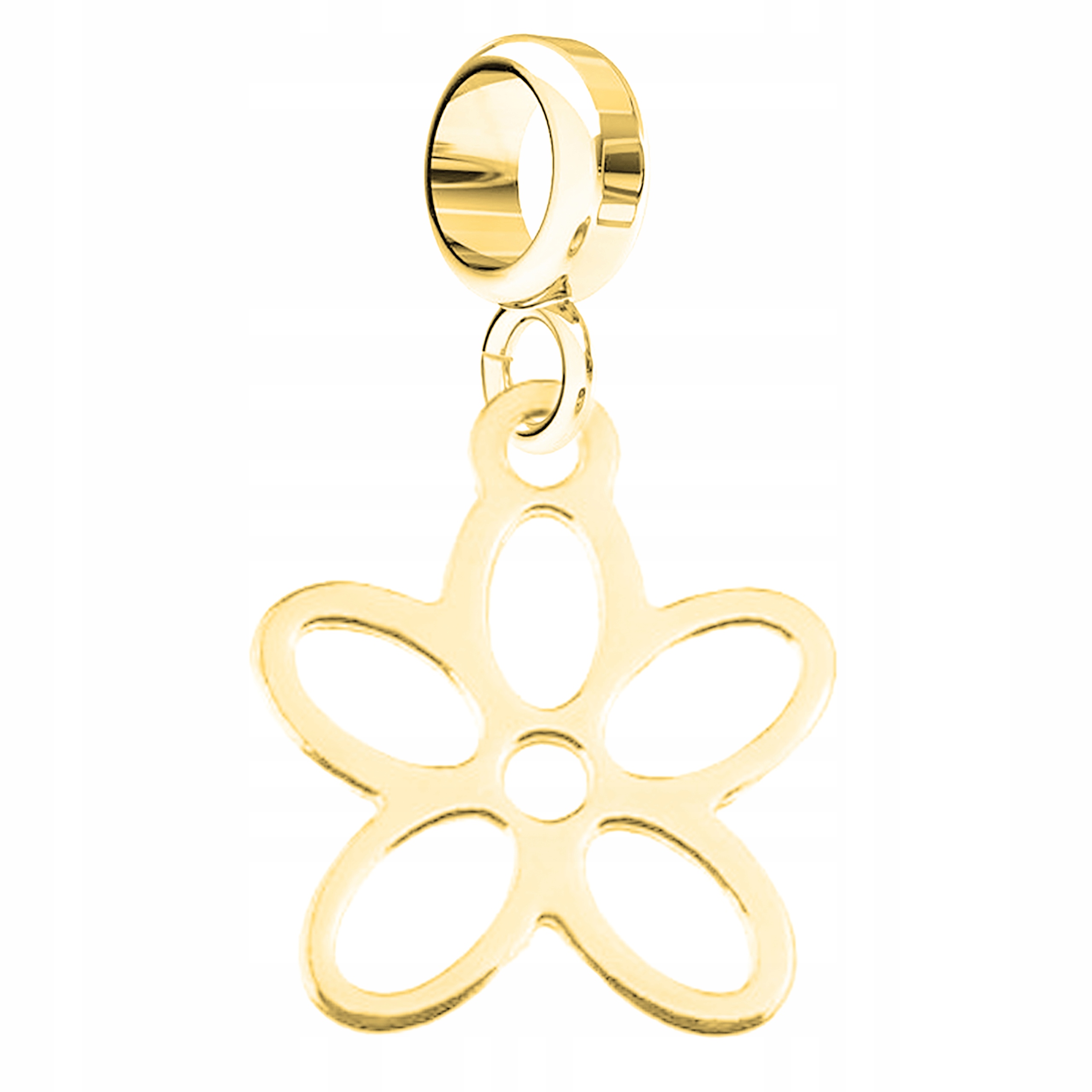 Zlatý přívěsek s květinou Květinový květ Stříbro 925