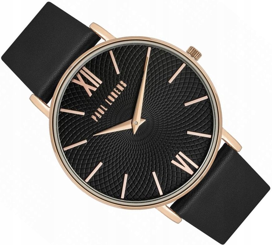 Elegantní Dámské Hodinky Paul Lorens PL11989A7-1A3 Černé Slim Na Řemínku