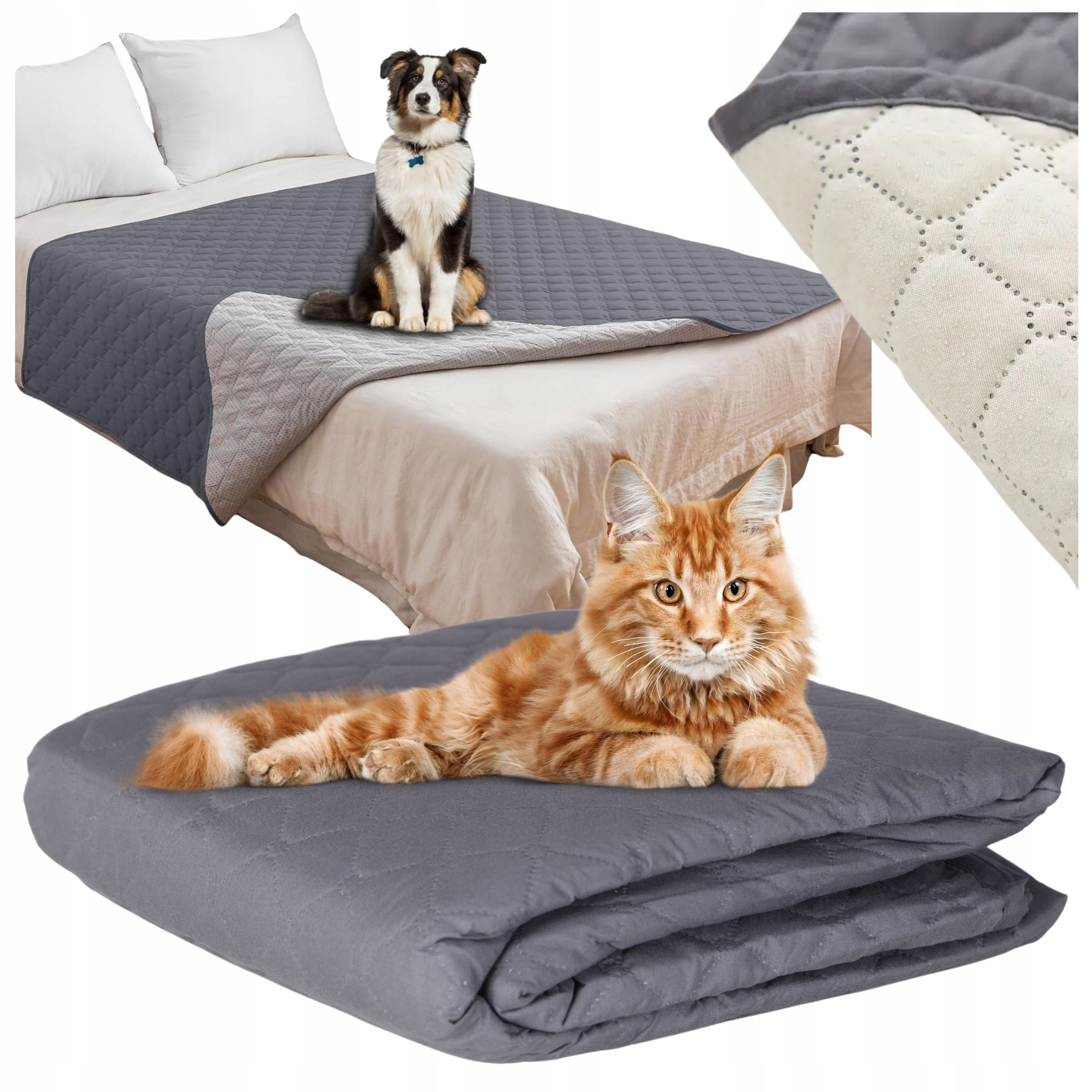 Levně Ochranná podložka na postel přehoz pro zvířata protiskluzová voděodolná 170x210 cm