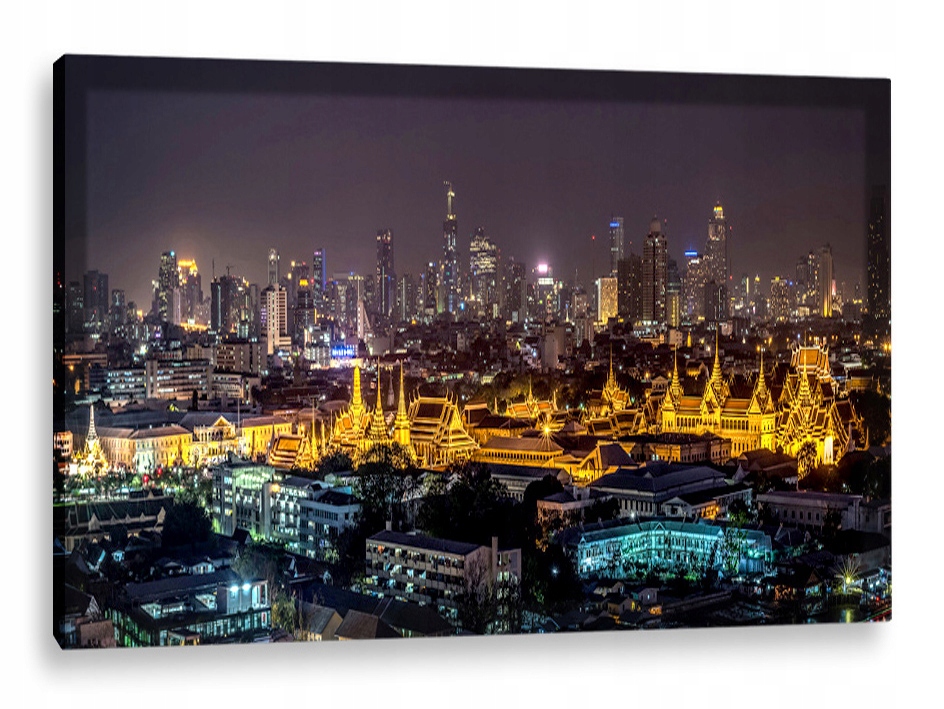 Obraz Led 120x80 Nástěnné Svítidlo Lampička Město Asie