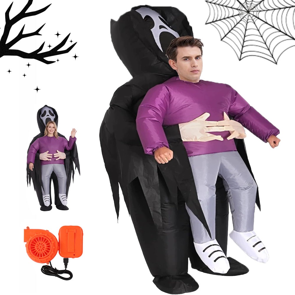 Nafukovací kostým monstra na Halloween párty s ventilátorem 30s pumpování