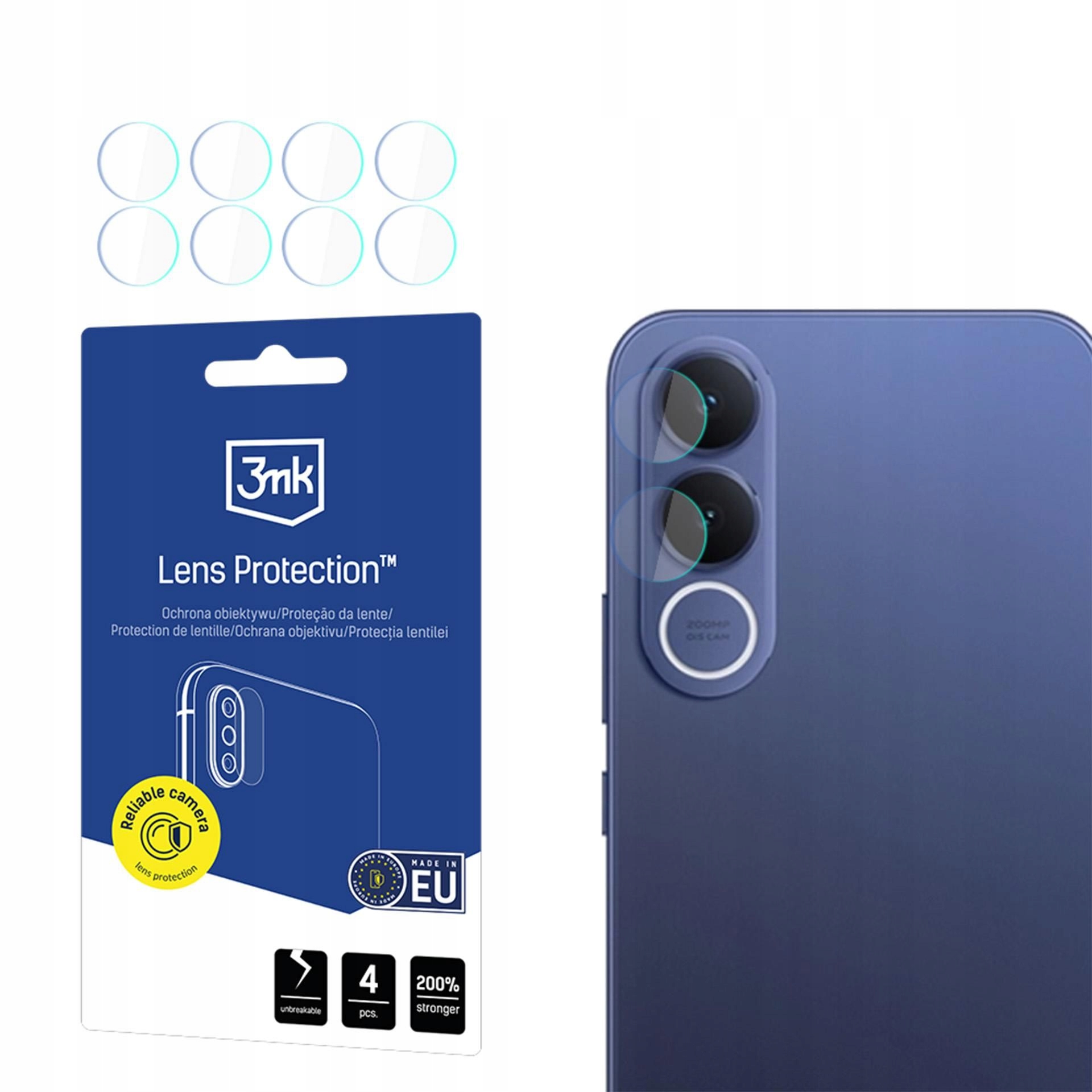 4x Szkło na obiektyw aparatu do Vivo V70 Fe 3mk Lens Protection