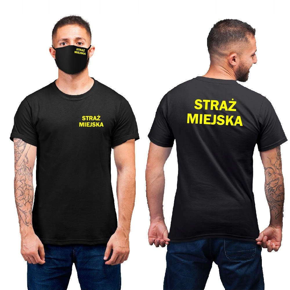 

Koszulka I Maseczka Dla Strażnika Miejskiego Napis