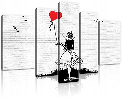 Obraz 170x100 Banksy Dievča s balónom graffiti umenie ulica nádej