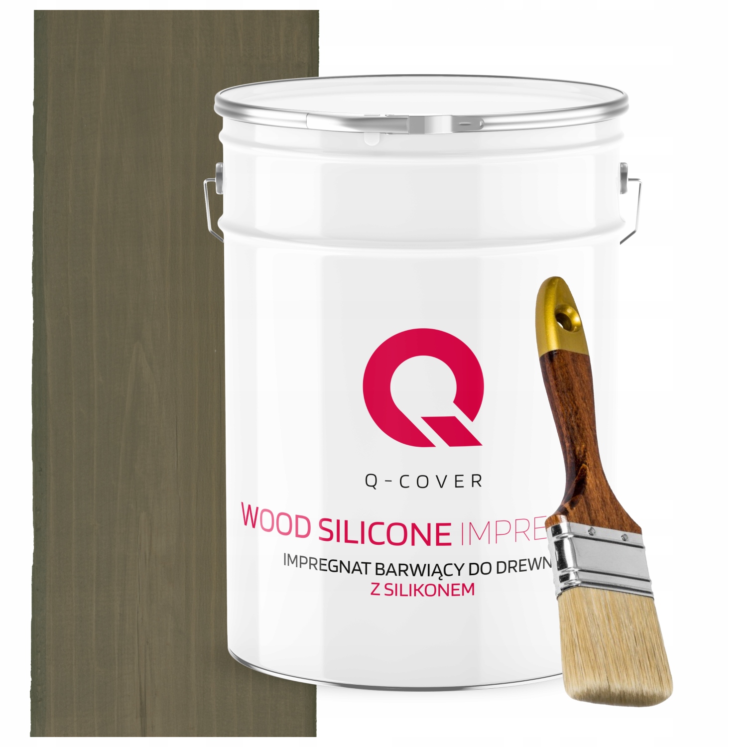 Impregnat Na Dřevo Barva Se Silikonem Chron Barva Šedá A Hnědá 10L Dárek