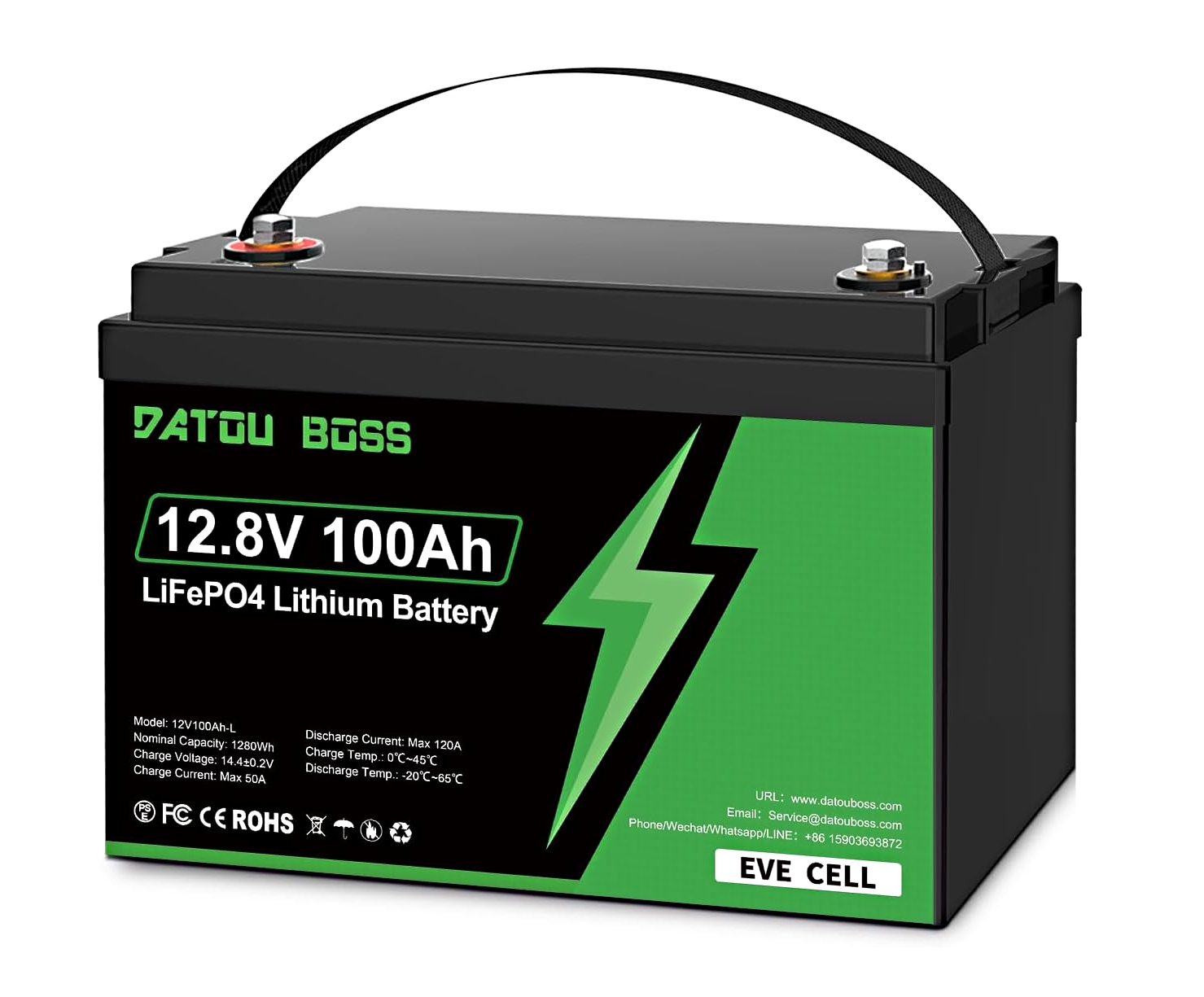 LiFePo4 baterie 12VB 100Ah Datouboss Eve
