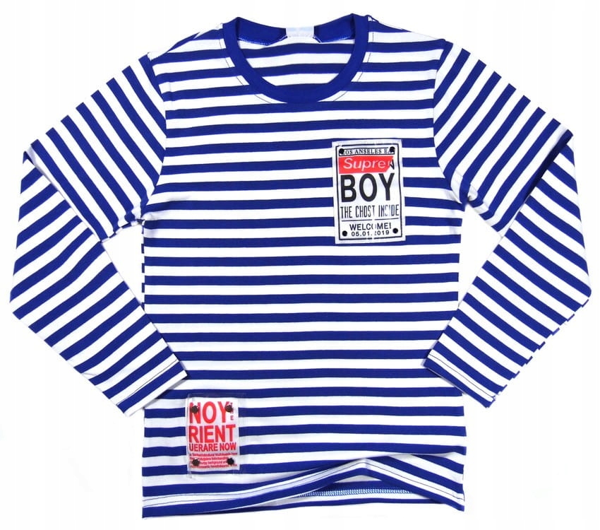 

nowa Bluzka w paski 323A Welcome 12-146/152 denim