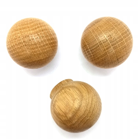 UCHWYT MEBLOWY GAŁKA DREWNIANA KULKA LITE DREWNO DĄB ZESTAW 3 SZT Marka Iwmar