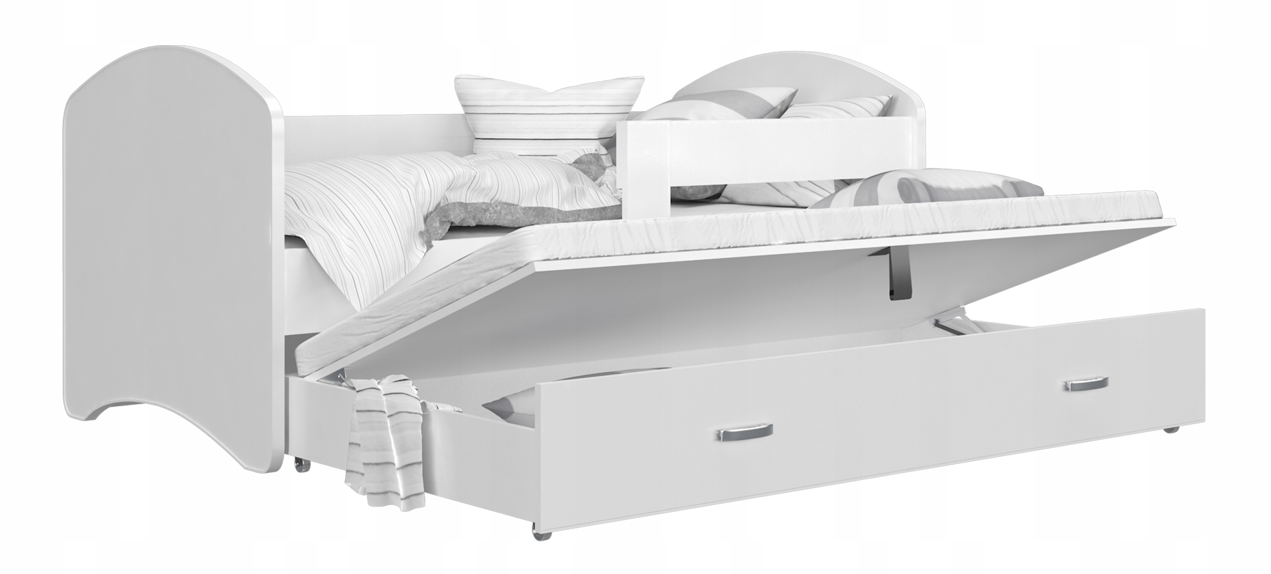 Łóżko dwuosobowe 200x90 + materace LUCKY P2