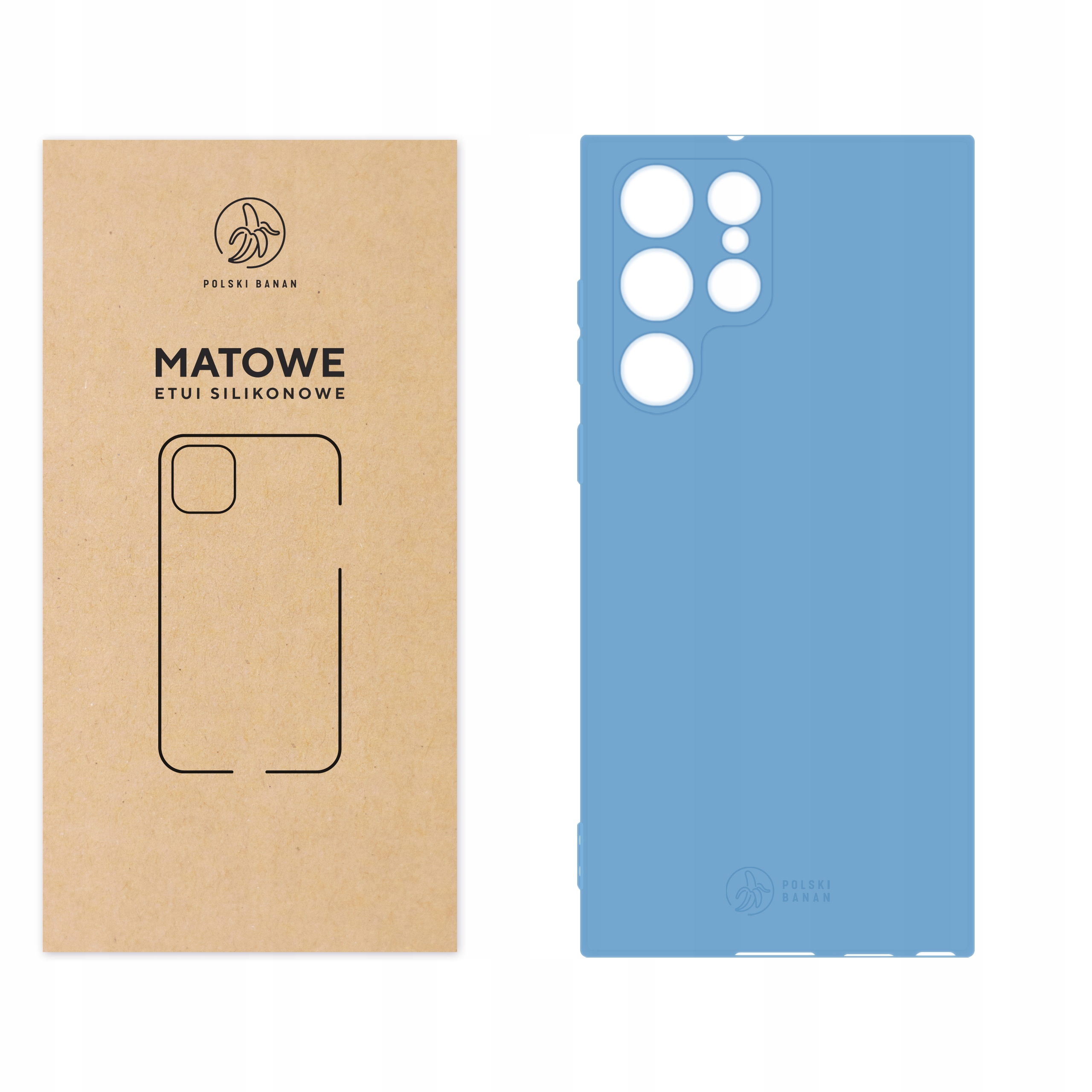 

Etui Matowe do Samsung S22 Ultra błękitne
