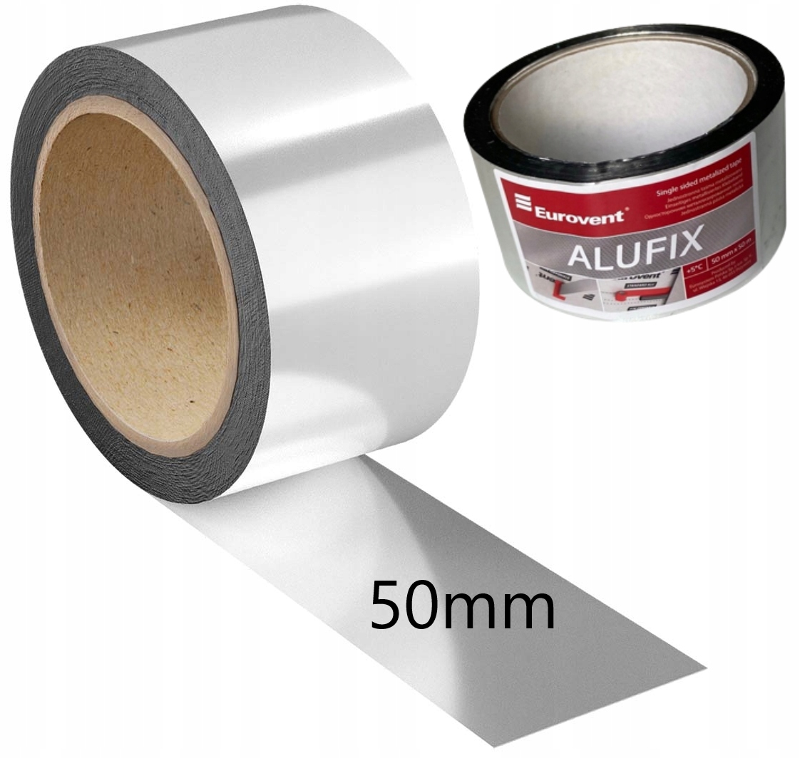

Taśma Klejąca Aluminiowa Alufix 50mm 50mb Do Folii