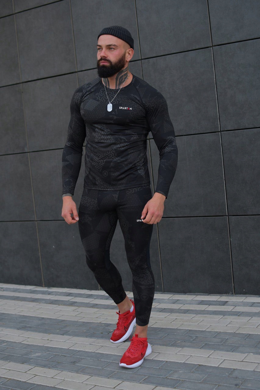 DRES KOSZULKA SPODNIE SPODENKI Termoaktywny DRESOWY Modny MĘSKI Komplet 3x Rozmiar XL