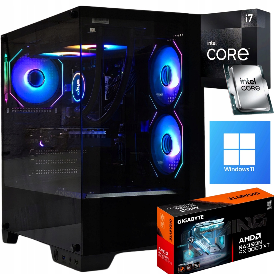 Herní Počítač I7 32GB Rx 9060XT 16GB Windows 11 Pro