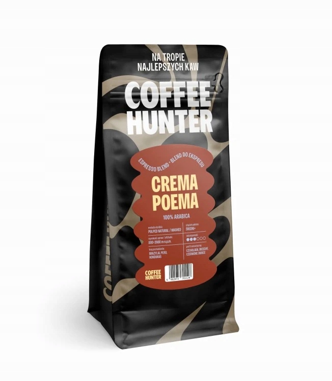 Káva zrnková Crema Poema 100 % Arabica Coffe Hunter 1 kg Řemeslná