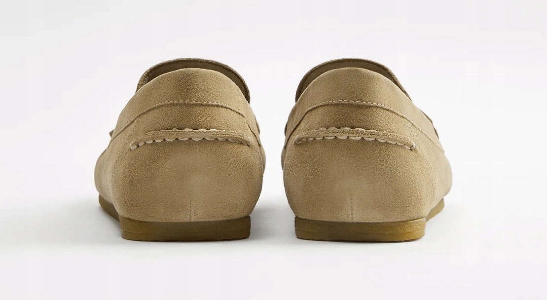 ZARA BEŻOWE SKÓRZANE MOKASYNY BUTY DRIVER 41 Rozmiar 41