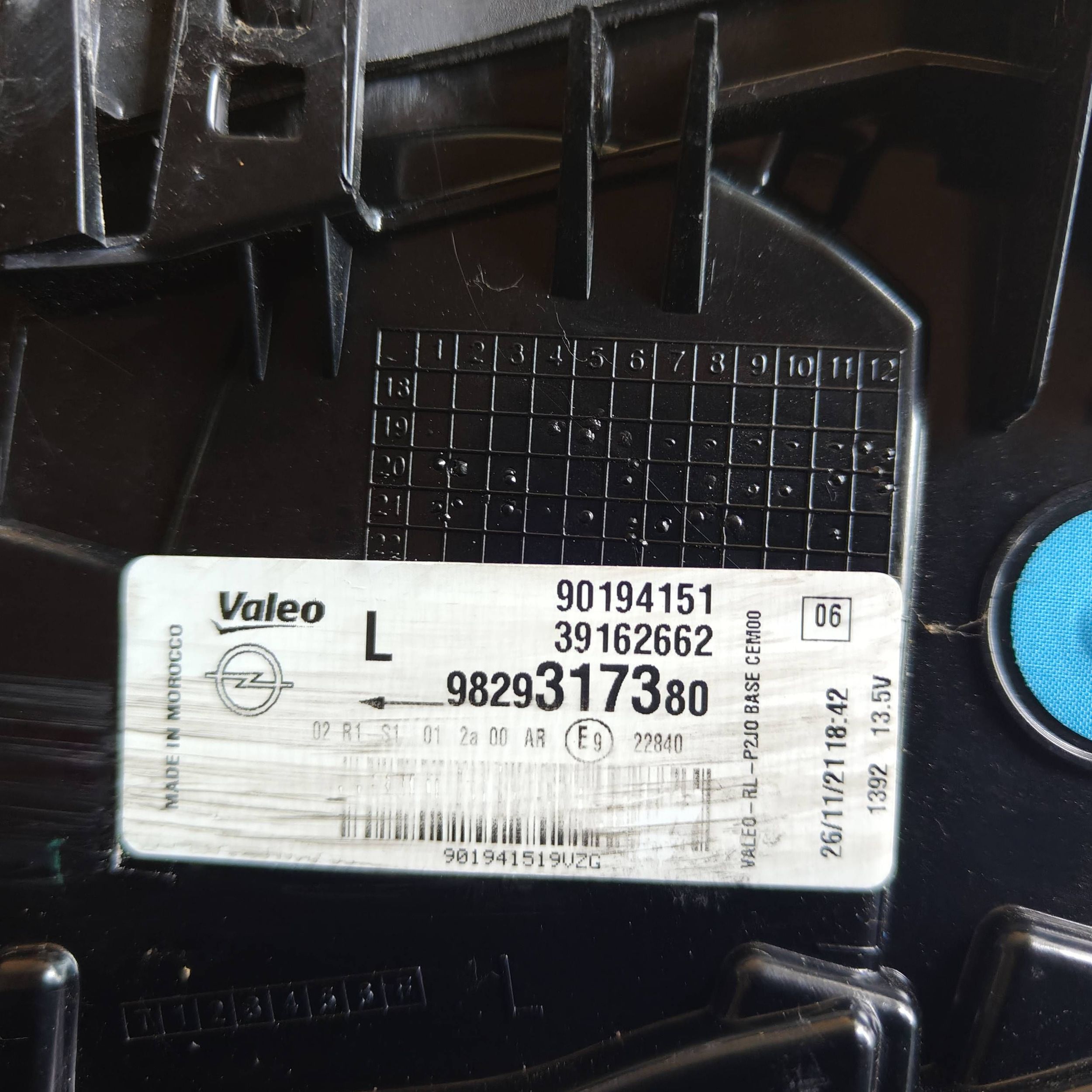 light rear rear part side left Opel Corsa F 90194151