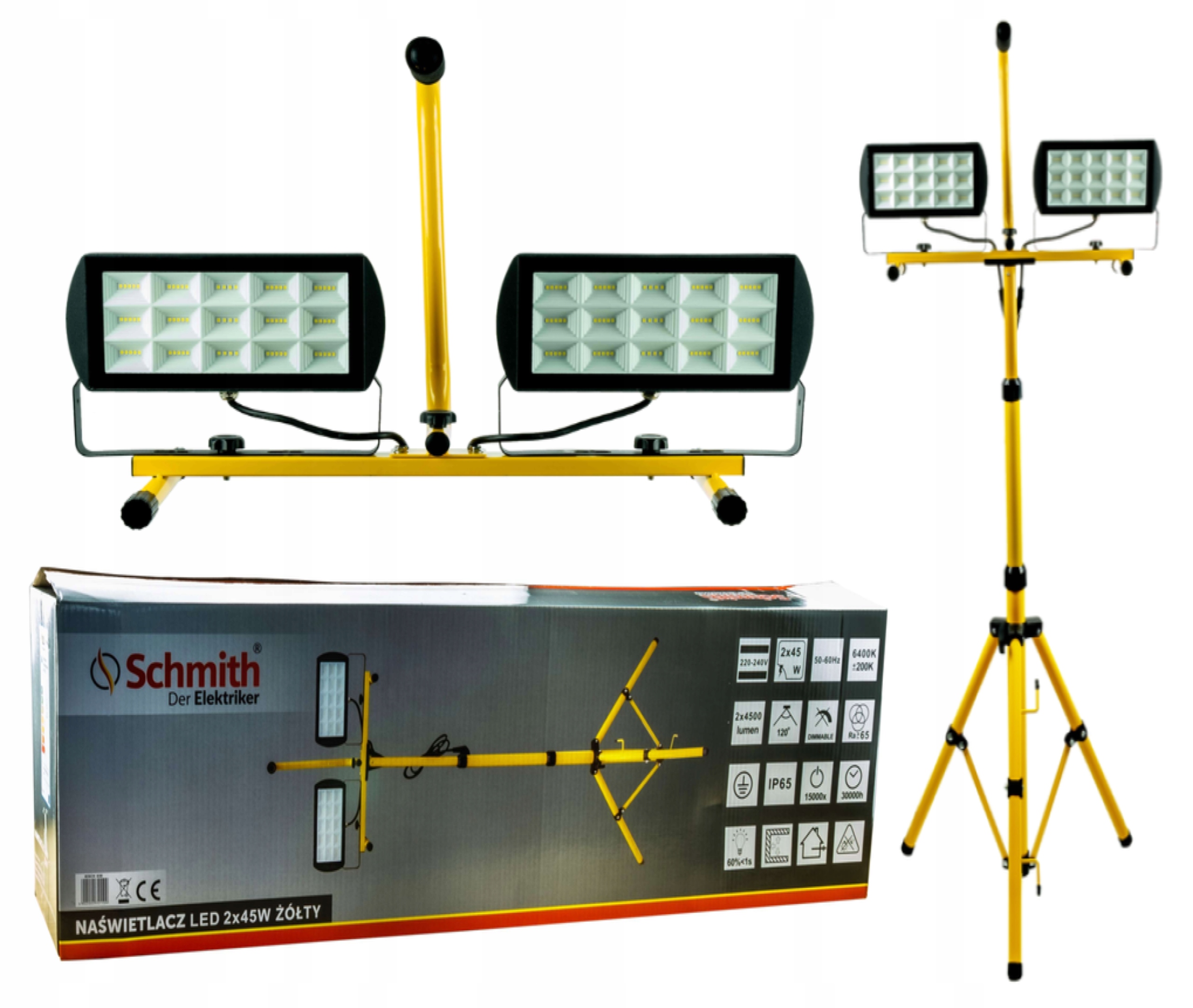 SCHMITH прожектор галогенная светодиодная лампа 2x45w штатив