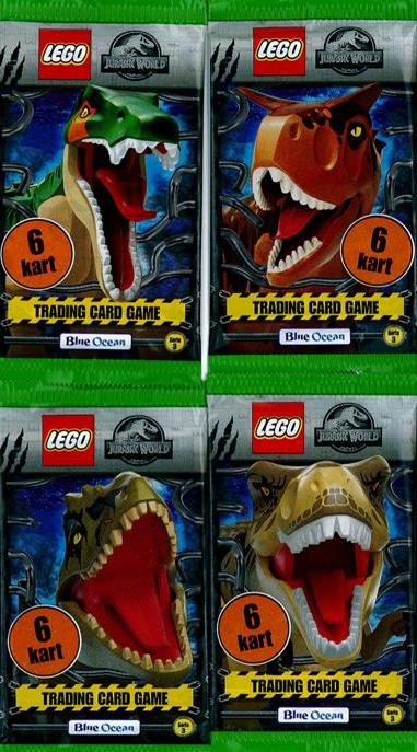6 kart 1 saszetk z kartami Lego Jurassic World seria 3