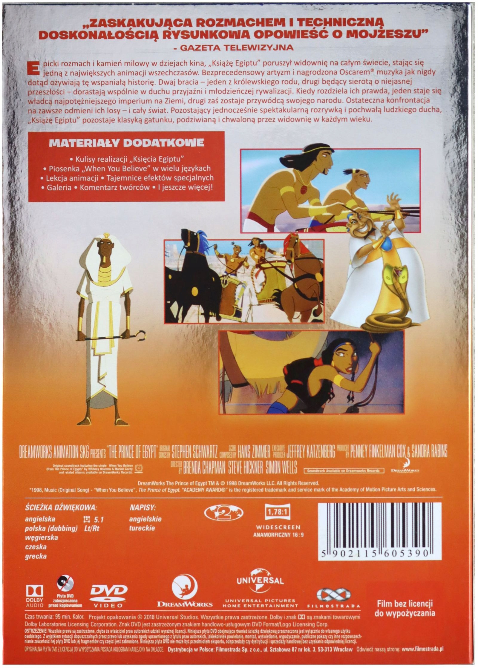 KSIĄŻĘ EGIPTU (DVD) Gatunek dla dzieci