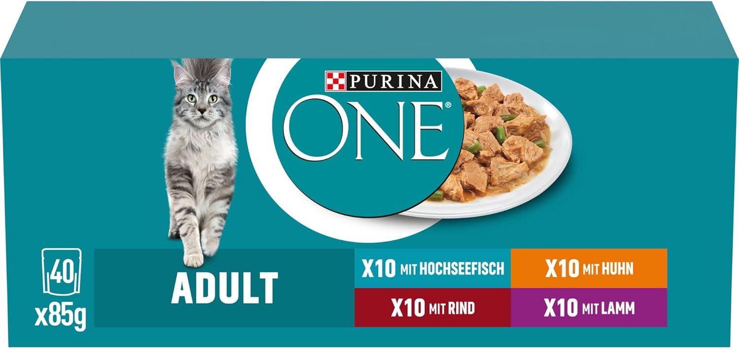 Levně Purina One Krmivo Pro Kočky Dospělý Paštika Mix Chutí 40x85 g