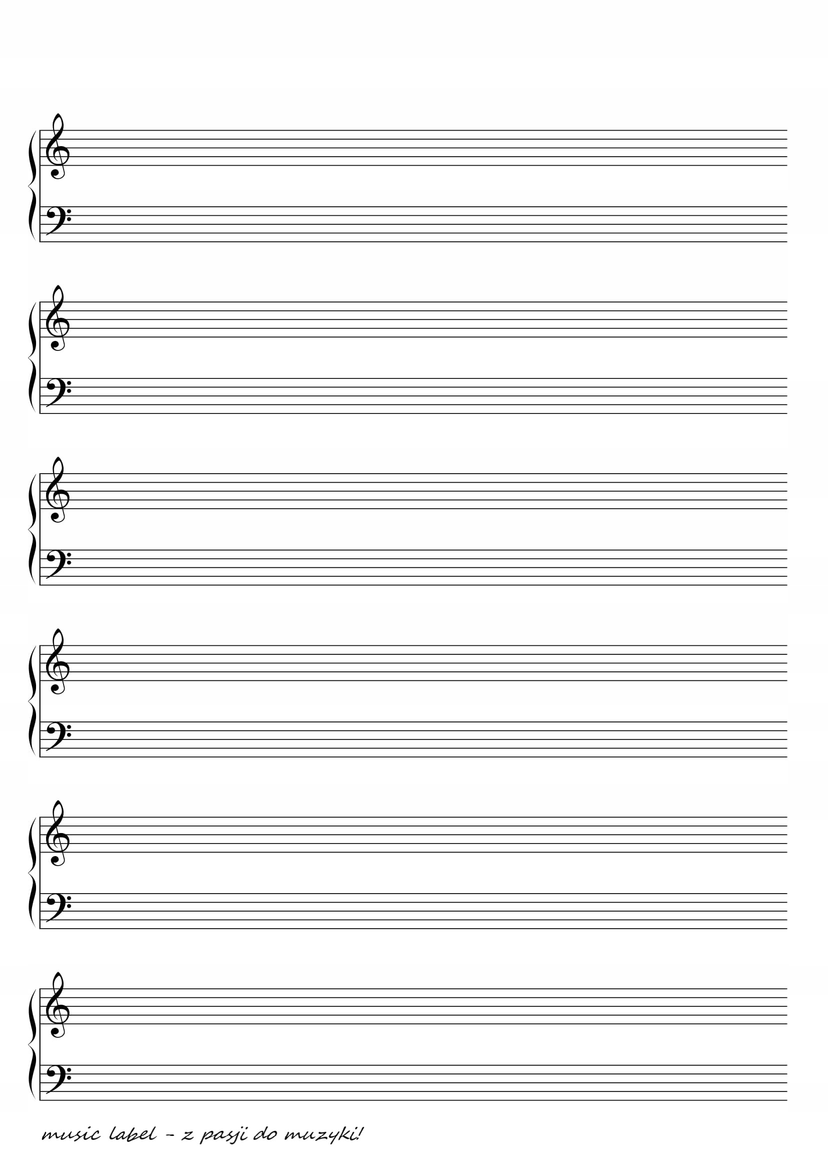 

Papier nutowy do nauki gry na fortepianie pianinie