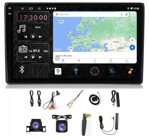 Rádio Navigácia Gps Android Bt Wifi Audi A4 B6 B7 4GB 64GB Modem Sim