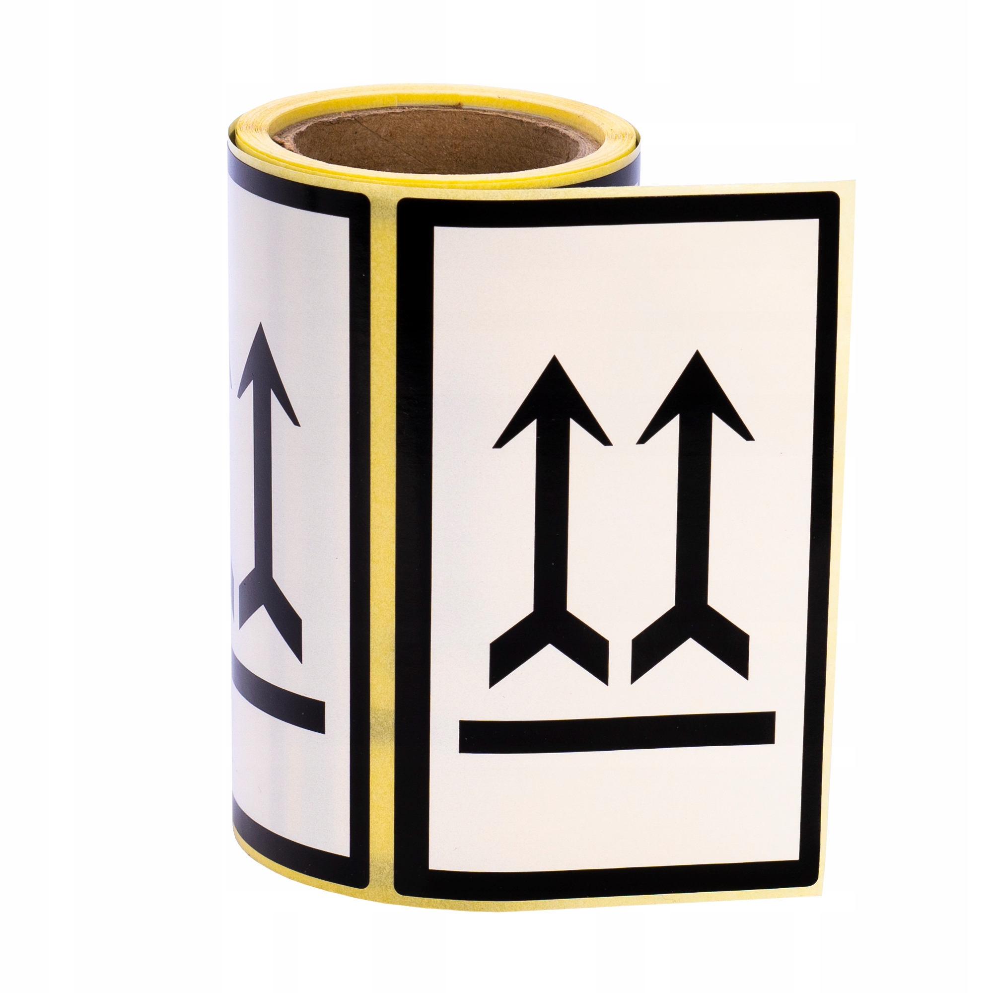 Etykiety ostrzegawcze GÓRA STRZAŁKI 100 szt Rodzaj na taśmie