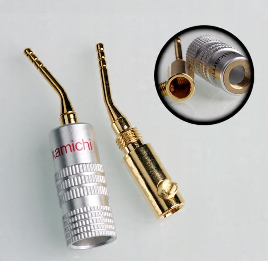 

Wtyk Bananowy Głośnikowy Nakamichi Kątowy 2mm