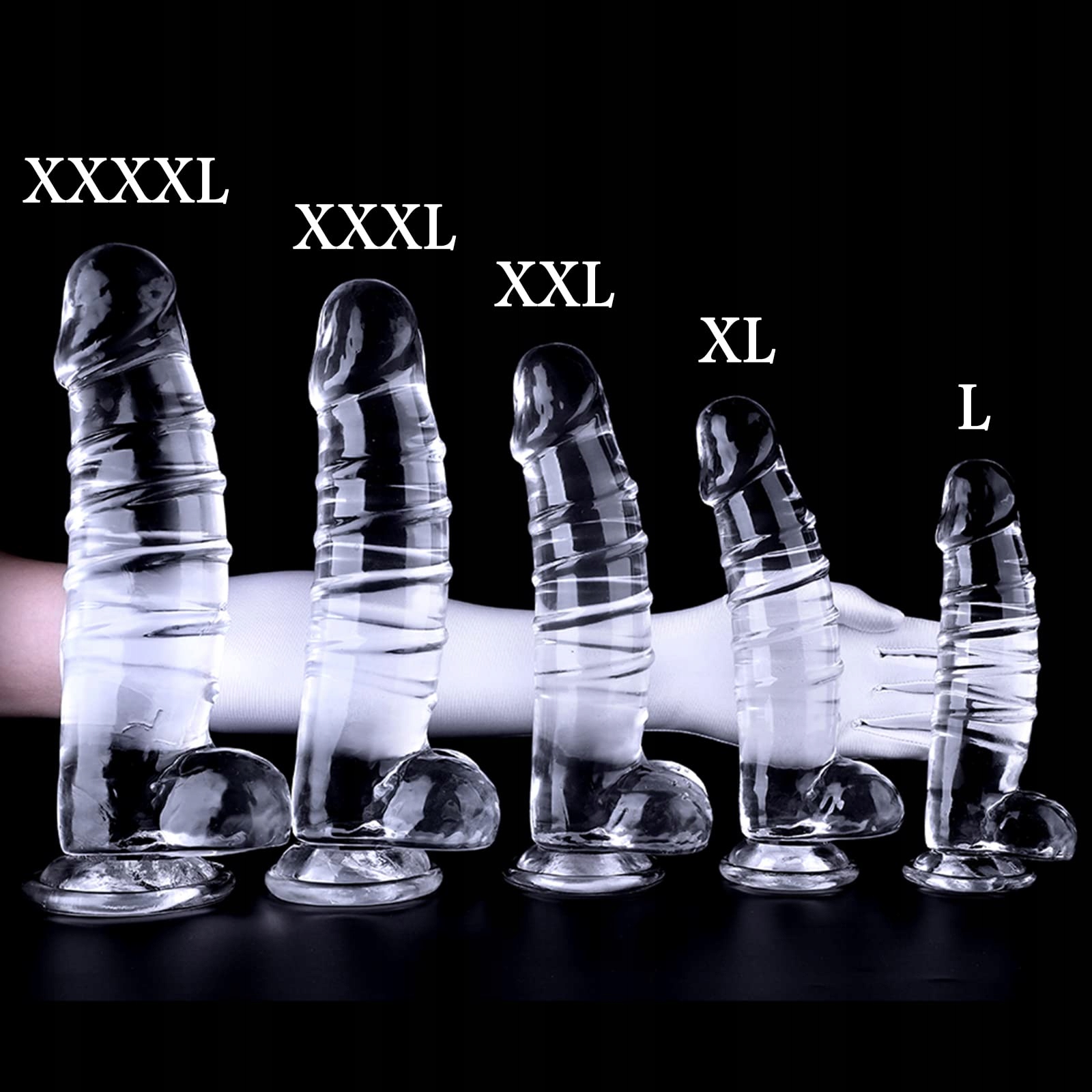 BDSMLOVE XXL Dildo Przezroczysty Realistyczny Z Przyssawką Analny Duży — miniatura 8