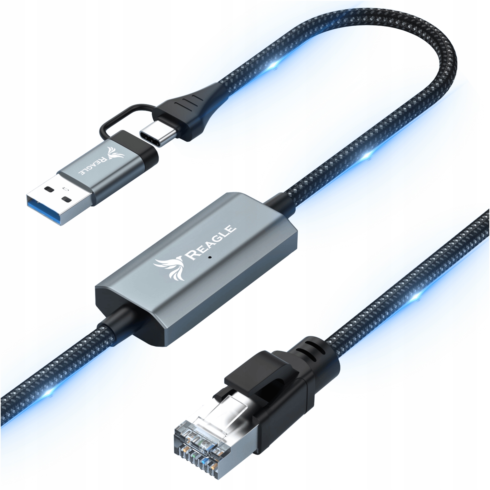 Przejściówka Usb 3.2 Ethernet Adapter Karta Sieciowa Lan RJ45 2,5Gb/s 2M