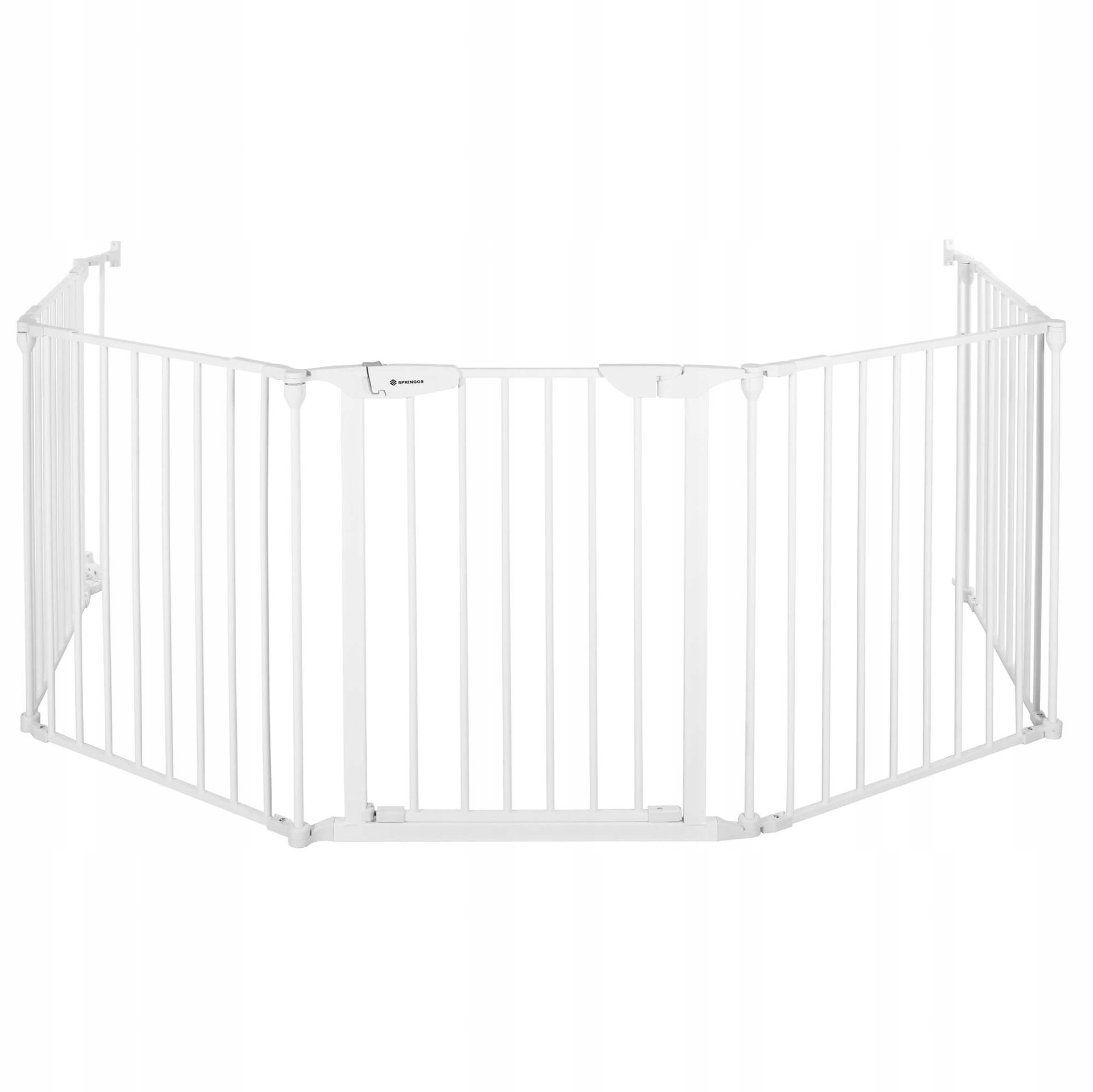 BARIERKA OCHRONNA ZABEZPIECZAJĄCA SCHODY DRZWI KOMINEK BRAMKA 318cm BIAŁA Materiał metal