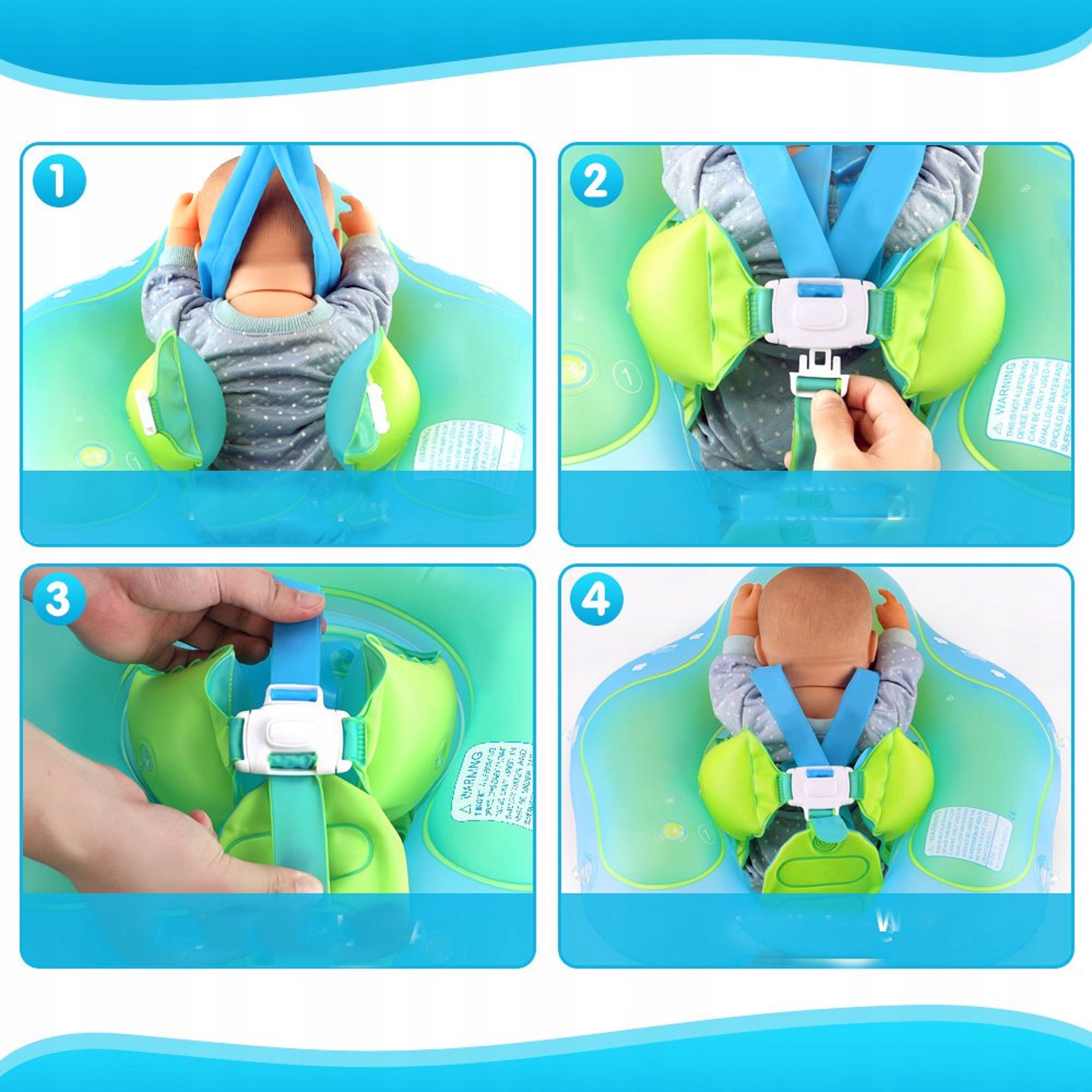 KOŁO DO PŁYWANIA DLA NIEMOWLĄT DZIECI Z DASZKIEM Długość 27 cm