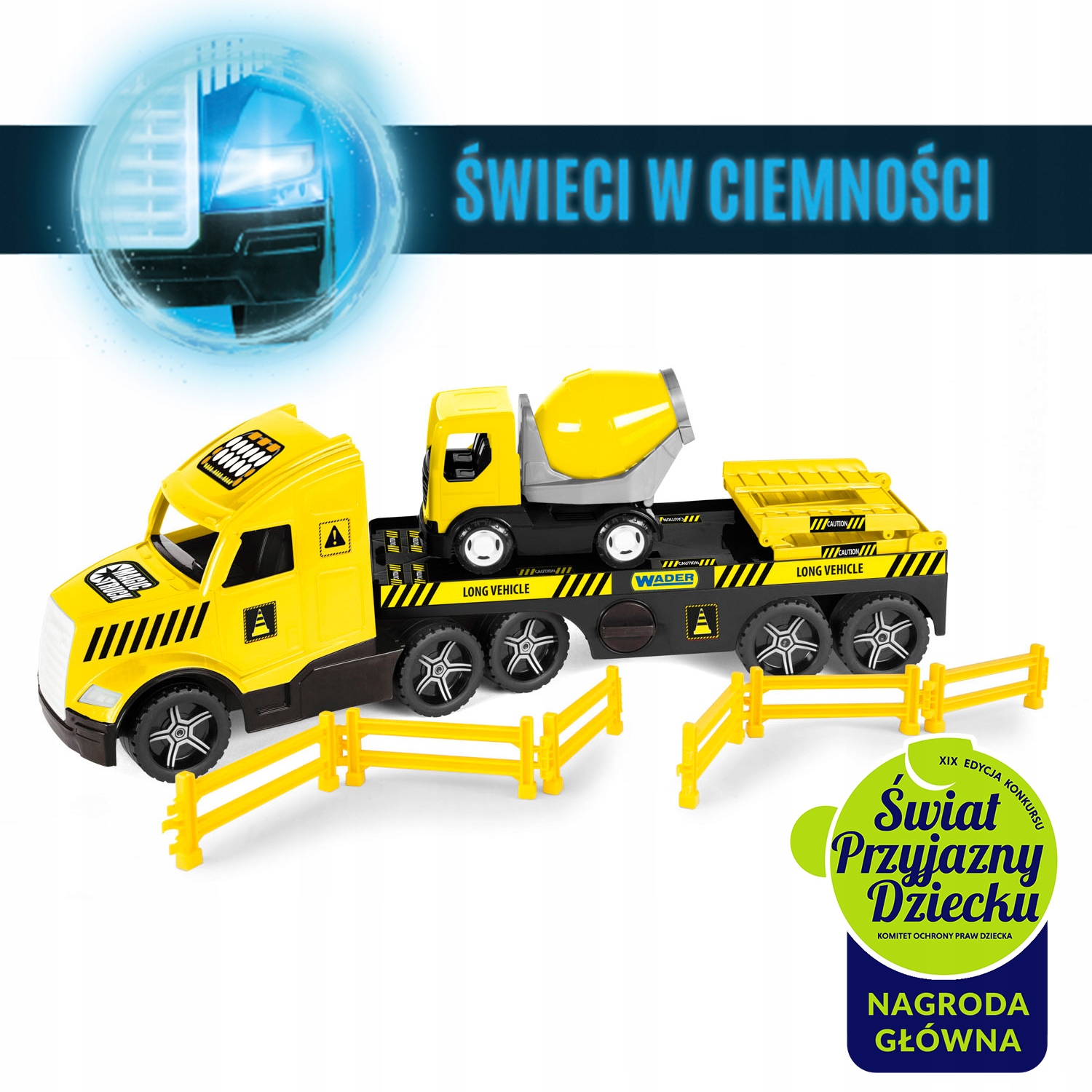 

Wader 36460 Truck Laweta Z Betoniarką świeci ciemn