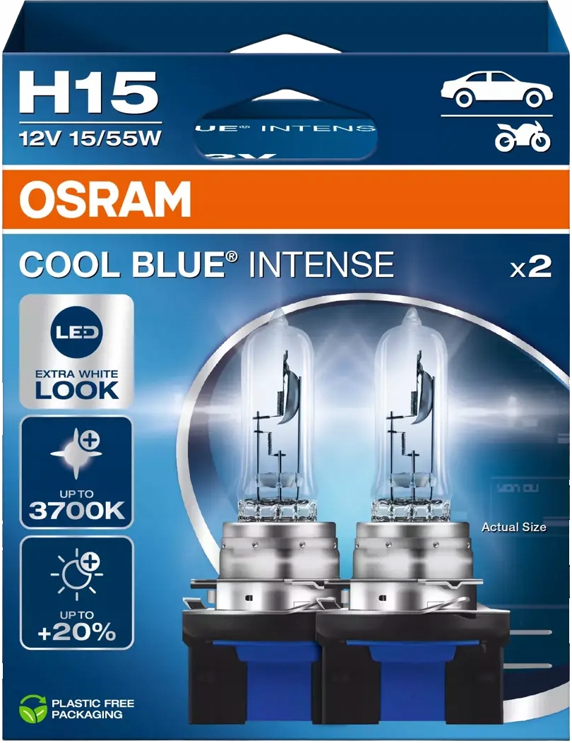 2x Osram H15 Cool Blue Intense NextGen PGJ23t-1