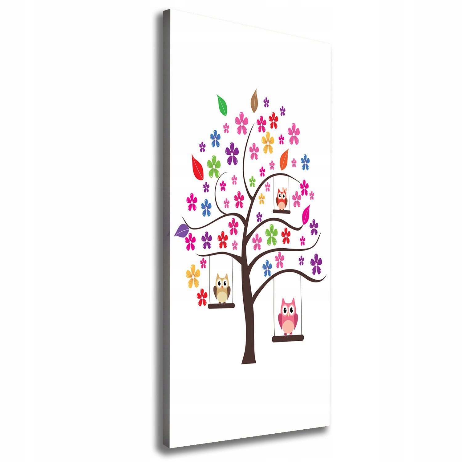 

Foto obraz na płótnie Sowy na huśtawkach 50x125 cm