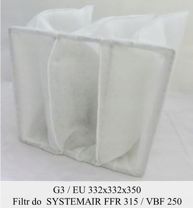 

Filtr EU3 do Systemair FFR315/VBF250 (332x332x350)